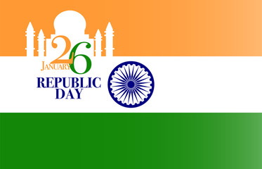 India Republic Day Celebration on January 26 , Indian national day Vector illustrator