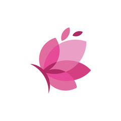 Abstract butterfly logo design vector template