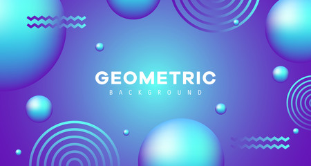 Blue gradient geometric design background