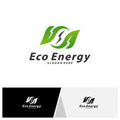 Eco Energy Logo Template Design Vector, Emblem, Design Concept, Creative Symbol, Icon