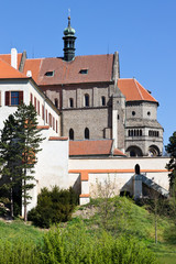 castle with museum, St. Procopius basilica and monastery, town Trebic (UNESCO, the oldest Middle ages settlement of jew community in Central Europe), Moravia, Czech republic, Europe