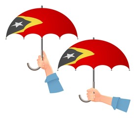 East Timor flag umbrella