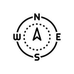 Black line icon for north 