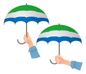 sierra leone flag umbrella