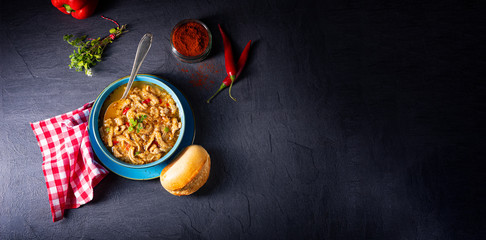 flaczki - fresh and spicy tripe soup with herbs