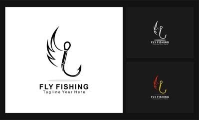 fly fishing concept design logo