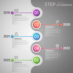 Geometric shape elements with steps,options,processes or workflow.Business data visualization.Creative timeline infographic template for presentation,vector illustration.