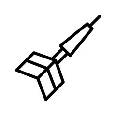 Icon archery in outline style. vector illustration and editable stroke. Isolated on white background.