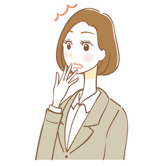 Illustration of a surprised businesswoman