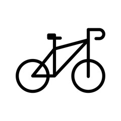 Icon bicycle in outline style. vector illustration and editable stroke. Isolated on white background.