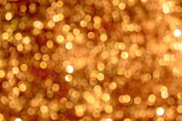 Obraz premium Festive golden background with bright bokeh small size _