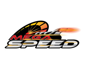 mega speed, concept design vector.