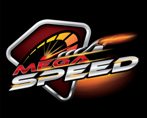 mega speed, concept design vector.
