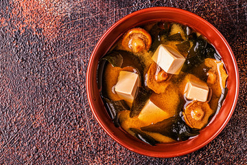 Miso soup , traditional Japanese Food.