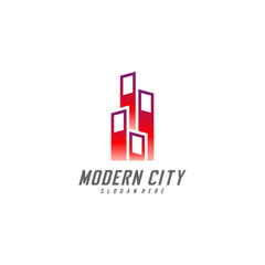 Modern City Logo Design Vector Template, Real estate Logo Concept, Emblem, Design Concept, Creative Symbol, Icon