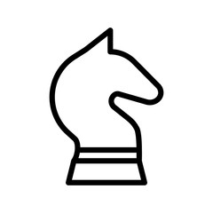 Icon chess in outline style. vector illustration and editable stroke. Isolated on white background.