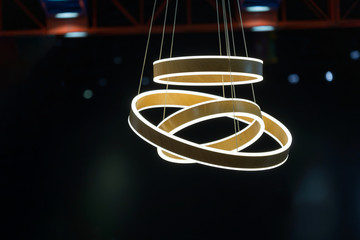 Modern wooden ceiling lamp light bulbs ball shape geometry design decoration contemporary interior concept