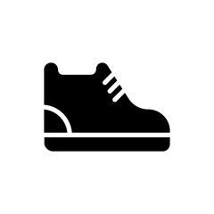 Icon shoes in glyph style. vector illustration and editable stroke. Isolated on white background.
