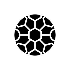 Obraz premium Icon football in glyph style. vector illustration and editable stroke. Isolated on white background.