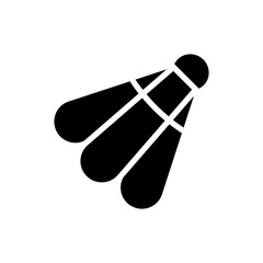 Icon badminton in glyph style. vector illustration and editable stroke. Isolated on white background.