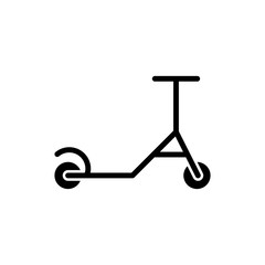 Icon scooter in glyph style. vector illustration and editable stroke. Isolated on white background.