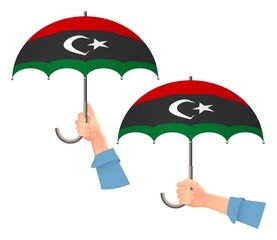 libya flag umbrella