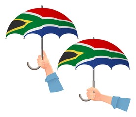 South Africa flag umbrella