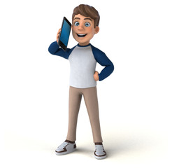 3D cartoon character fun teenager