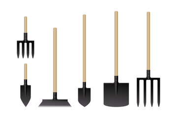 Garden tools collection.