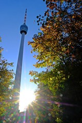 Stuttgart TV Tower (Fernsehturm Stuttgart) is the first telecommunications tower in the world, Stuttgart, Germany. © Supratchai