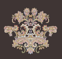 Decorative elegant luxury design.Paisley pattern.