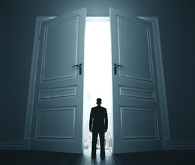 Fototapeta premium Businessman in room
