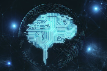 AI and cyberspace concept