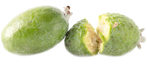 Feijoa isolated on a white background