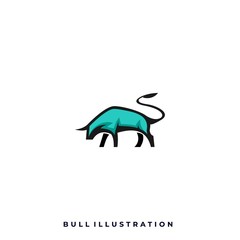 Abstract Bull Illustration Vector Template