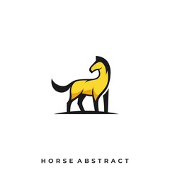 Abstract Horse Illustration Vector Template