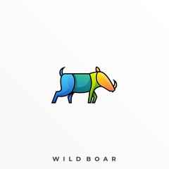 Abstract Pig Illustration Vector Template