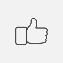 Like icon isolated on white background. Vector illustration.