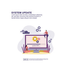 System update concept vector illustration flat design for presentation, social media promotion, banner, and more
