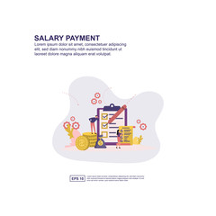 Salary payment concept vector illustration flat design for presentation, social media promotion, banner, and more