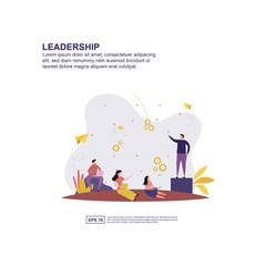 Leadership concept vector illustration flat design for presentation, social media promotion, banner, and more