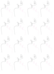 abstract vector illustration portrait of woman. minimalistic portrait. continuous line, pattern