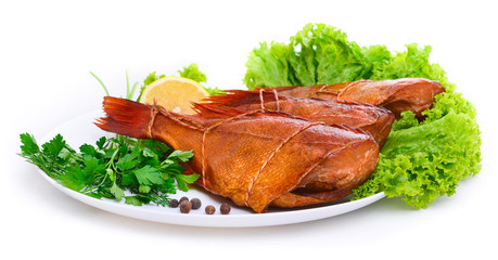 Delicious smoked fish ( ocean perch )