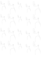 abstract vector illustration portrait of woman. minimalistic portrait. continuous line, pattern