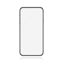 Smartphone blank screen, phone mockup. Template for infographics for presentation UI design interface. Vector illustration