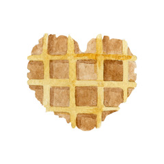 Watercolor hand drawn abstract sweet heart isolated on white background for text design, label, valentines day. Abstract aquarelle wet brush paint romantic lovely element for card, print, icon.