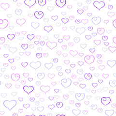 Hearts for Valentine's Day. Romantic feeling and love. Seamless vector EPS 10. Abstract geometric pattern. Multicolor Figures. Texture for print and Banner. Flat style