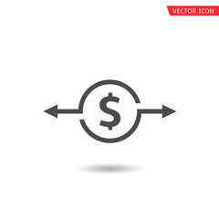 Dollar Money transfer icon