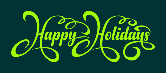 Happy Holidays text