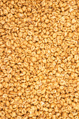 Barley rice pudding background.
